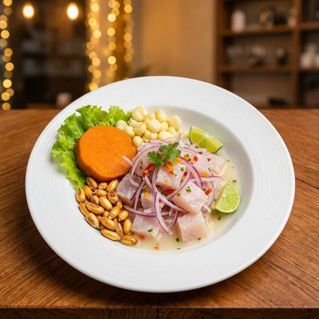 Ceviche de Pescado Lenguado — Sabor del Norte, Huancayo